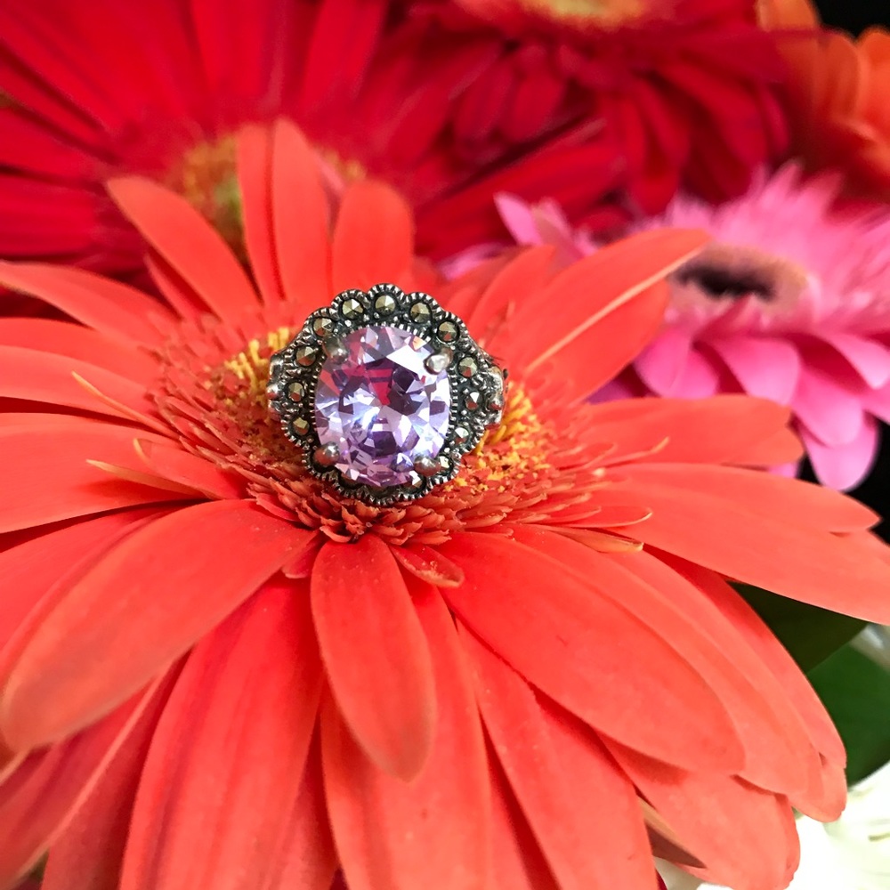 Sterling silver glam ring